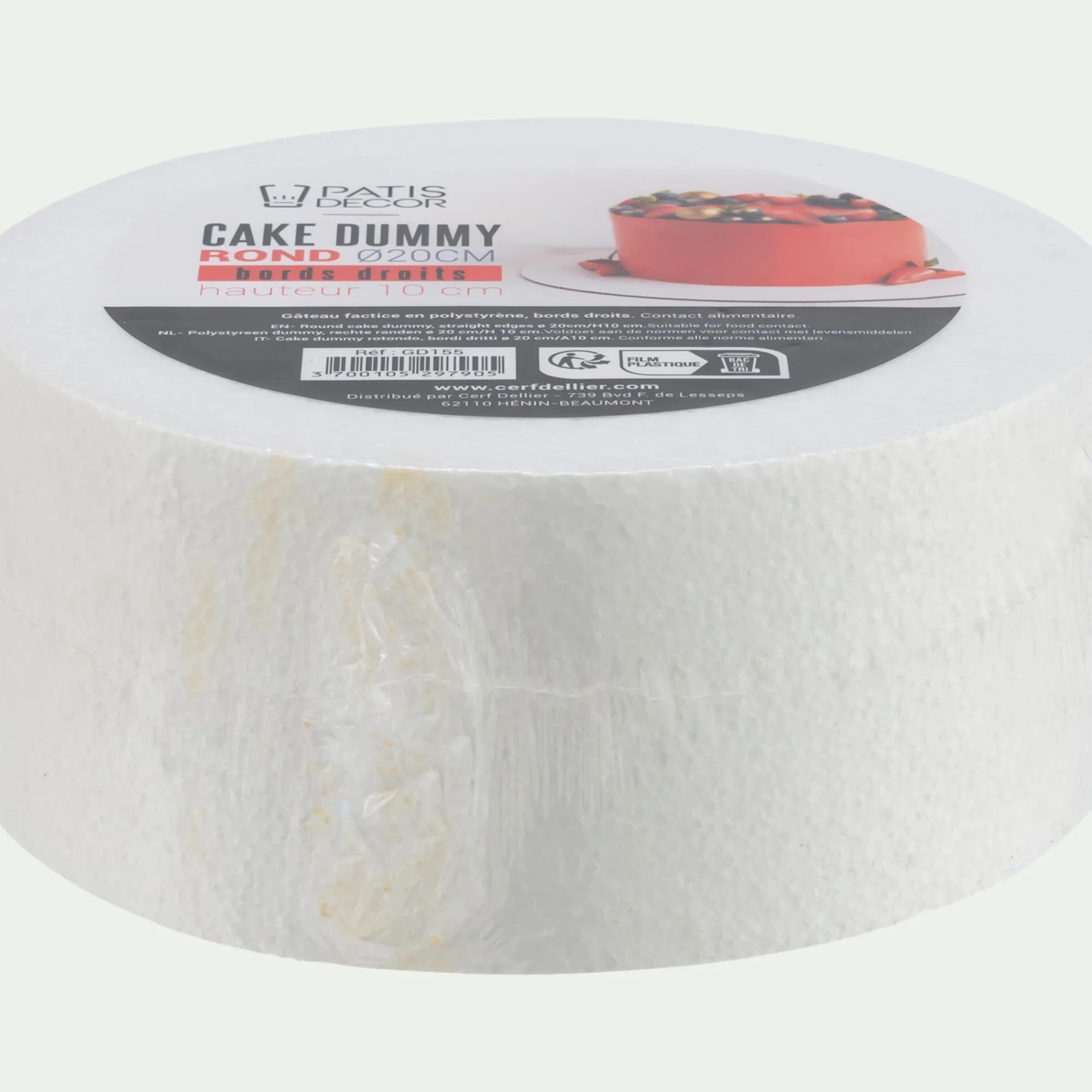 alinea Ustensile Pour Pâtisserie*Cake drum rond à bords droits D20cm - Blanc