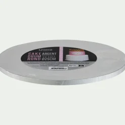 alinea Ustensile Pour Pâtisserie*Cake drum rond en carton D25cm - Argenté