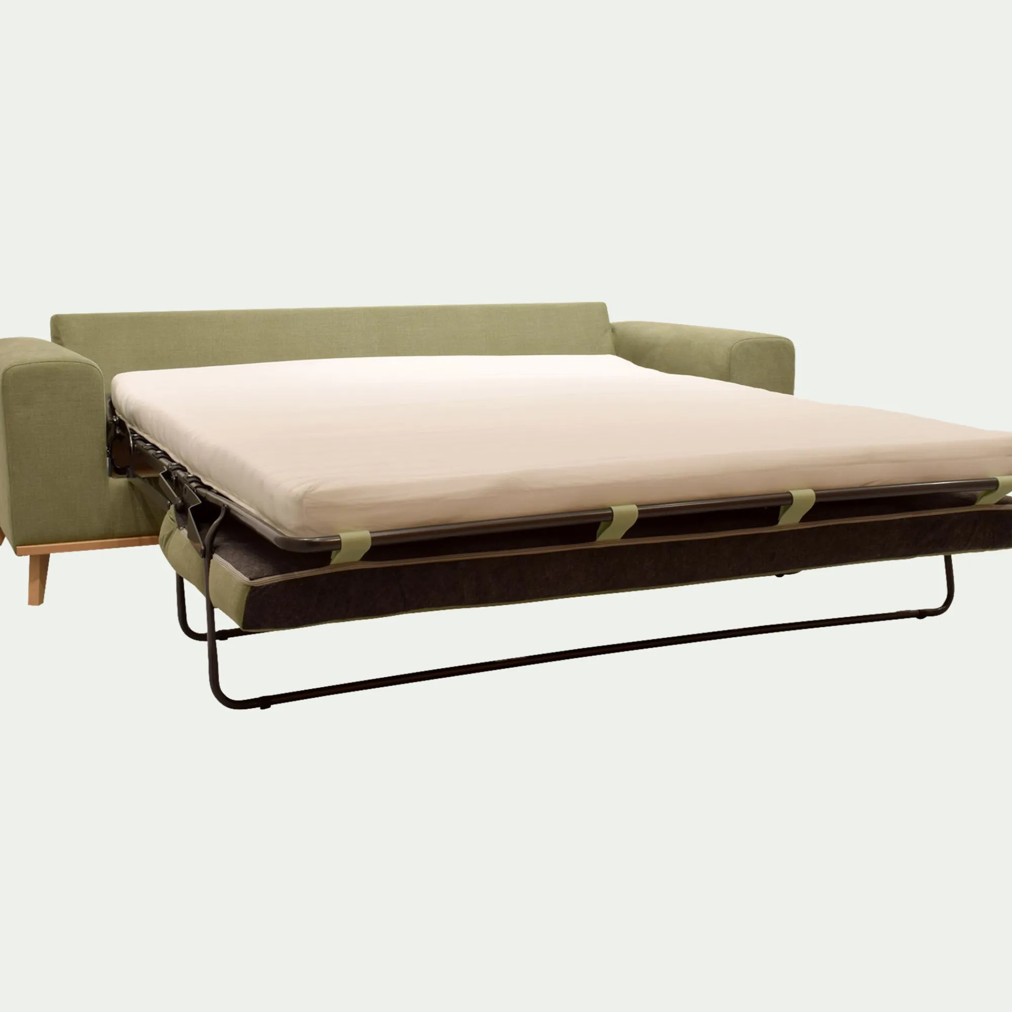 alinea Canapé 4 Places*Canapé 4 places conible en tissu Cosmo - kaki Vert
