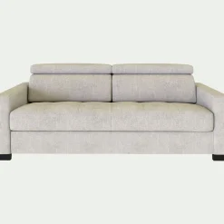 alinea Canapé 3 Places*Canapé 3 places convertible en tissu monclar avec accoudoirs 15cm - roucas Beige
