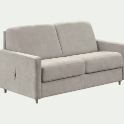 alinea Canapé 4 Places*Canapé 4 places convertible en tissu Stella densité 25kg/m3 - Beige roucas