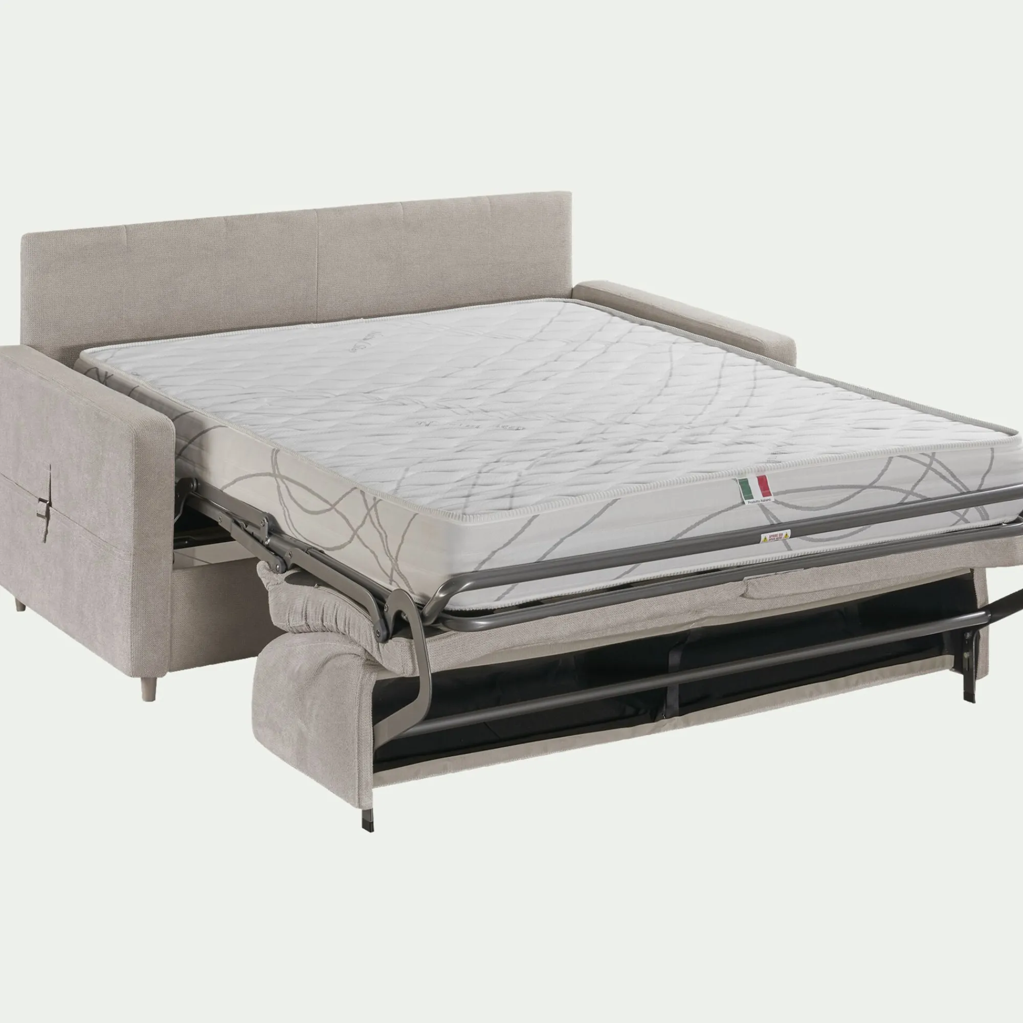 alinea Canapé 4 Places*Canapé 4 places convertible en tissu Stella densité 25kg/m3 - Beige roucas