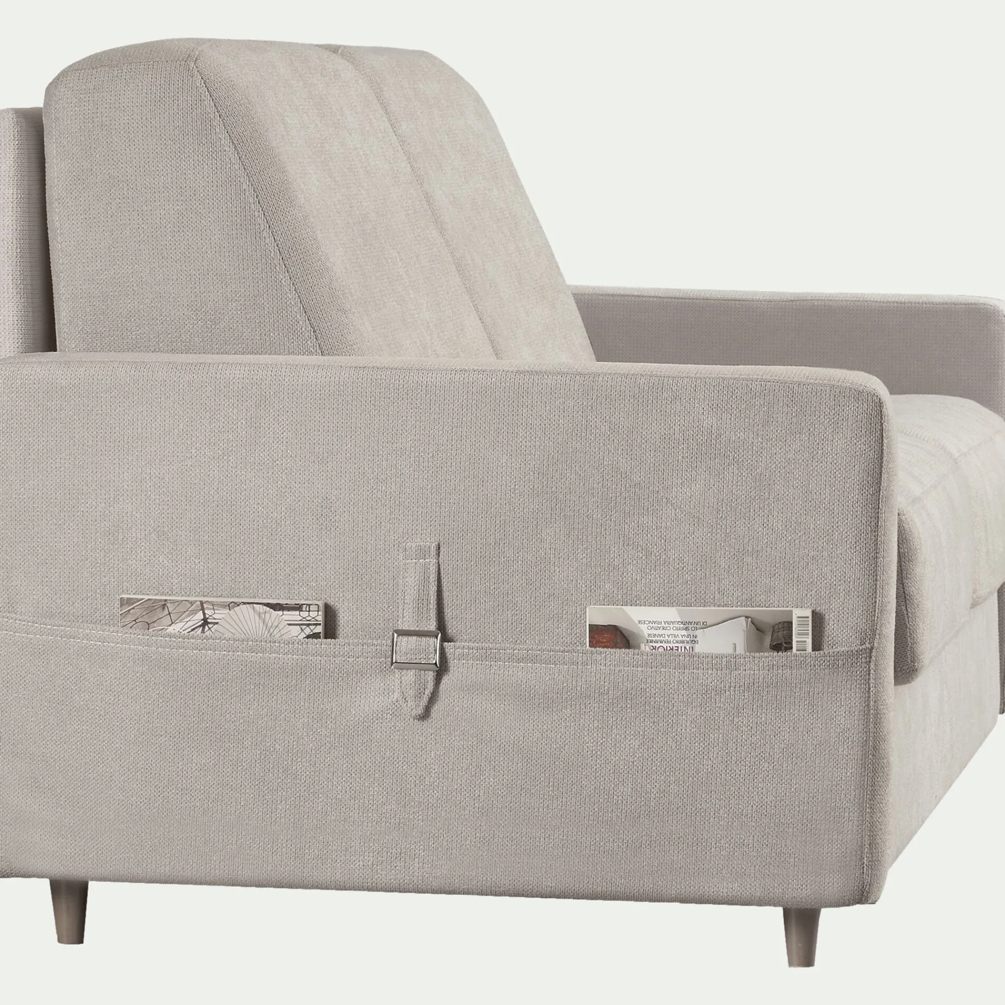 alinea Canapé 4 Places*Canapé 4 places convertible en tissu Stella densité 25kg/m3 - Beige roucas