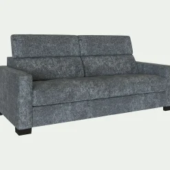 alinea Canapé 3 Places|Canapé Convertible*Canapé 3 places convertible matelas Bultex en tissu genesis avec accoudoirs 15cm - ardoise Gris