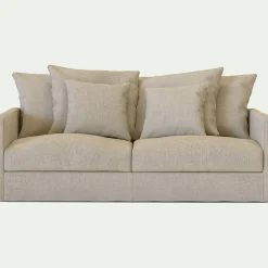 alinea Canapé En Lin|Canapé 3 Places*Canapé 3 places convertible en tissu - s alpilles Beige