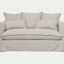alinea Canapé 2 Places*Canapé 2 places convertible en tissu wind - alpilles Beige