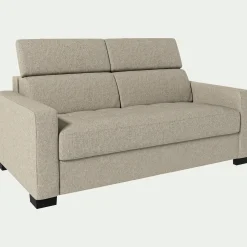 alinea Canapé 2 Places|Canapé Convertible*Canapé 2 places convertible en tissus pop avec accoudoirs 15cm - Beige