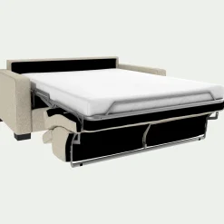 alinea Canapé 2 Places|Canapé Convertible*Canapé 2 places convertible en tissus pop avec accoudoirs 15cm - Beige