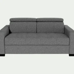 alinea Canapé En Tissu|Canapé 2 Places*Canapé 2 places convertible en tissus pop avec accoudoirs 15cm - moyen Gris