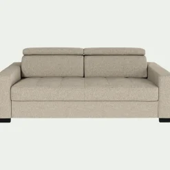 alinea Canapé 3 Places|Canapé Convertible*Canapé 3 places convertible en pop avec accoudoirs 20cm - Beige