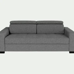 alinea Canapé 3 Places|Canapé Convertible*Canapé 3 places convertible en tissu pop avec matelas Bultex et accoudoirs 20cm - moyen Gris