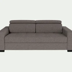 alinea Canapé 3 Places|Canapé Convertible*Canapé 3 places convertible en tissu pop avec matelas Bultex et accoudoirs 20cm - taupe Gris