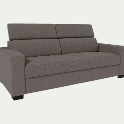 alinea Canapé 3 Places|Canapé Convertible*Canapé 3 places convertible en tissu pop avec matelas Bultex et accoudoirs 20cm - taupe Gris