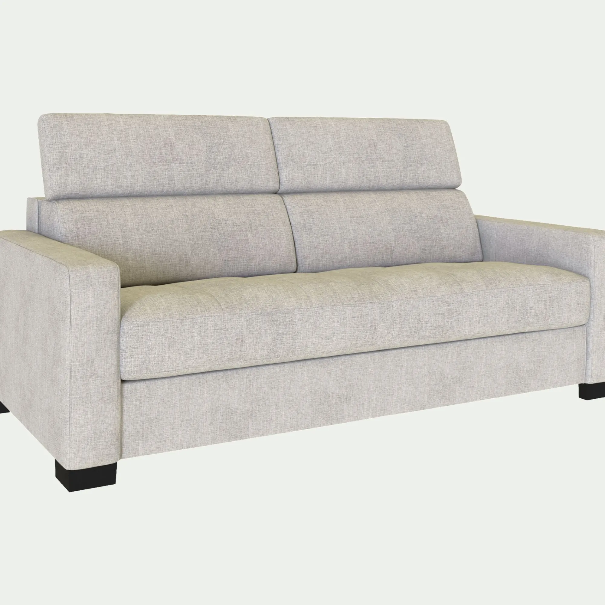 alinea Canapé 2 Places|Canapé Convertible*Canapé 2 places convertible en tissu monclar avec accoudoirs 15cm - roucas Beige