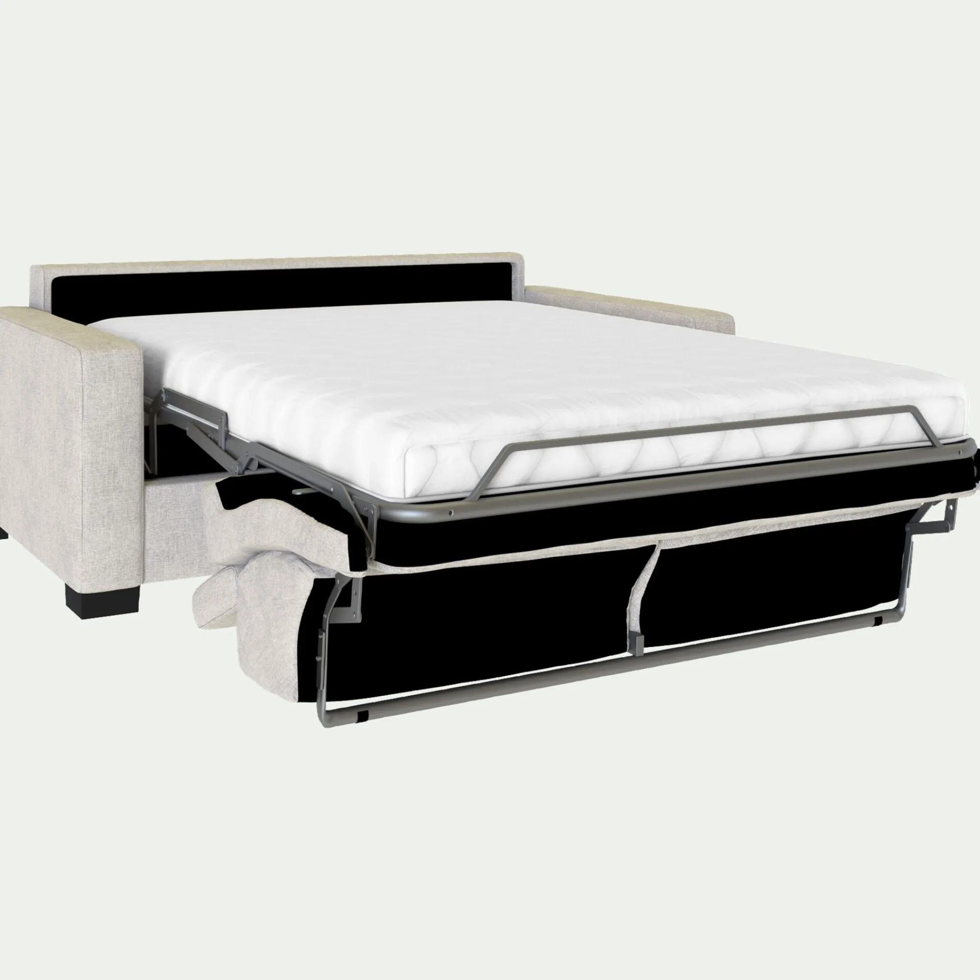 alinea Canapé 2 Places|Canapé Convertible*Canapé 2 places convertible en tissu monclar avec accoudoirs 15cm - roucas Beige