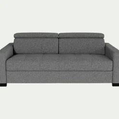 alinea Canapé 3 Places|Canapé Convertible*Canapé 3 places convertible matelas Bultex en tissus pop avec accoudoirs 15cm - moyen Gris