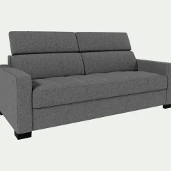 alinea Canapé 3 Places|Canapé Convertible*Canapé 3 places convertible matelas Bultex en tissus pop avec accoudoirs 15cm - moyen Gris
