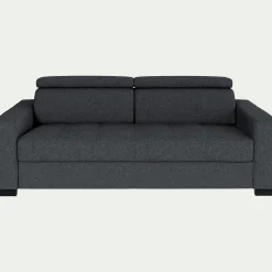 alinea Canapé 3 Places|Canapé Convertible*Canapé 3 places convertible en tissu pop avec matelas Bultex et accoudoirs 20cm - Gris anthracite