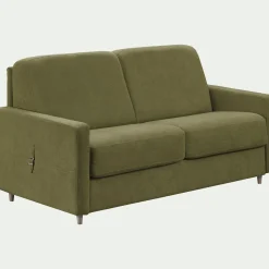 alinea Canapé En Velours|Canapé 3 Places*Canapé 3 places conible en tissu Stella densité 25kg/m3 - cèdre Vert