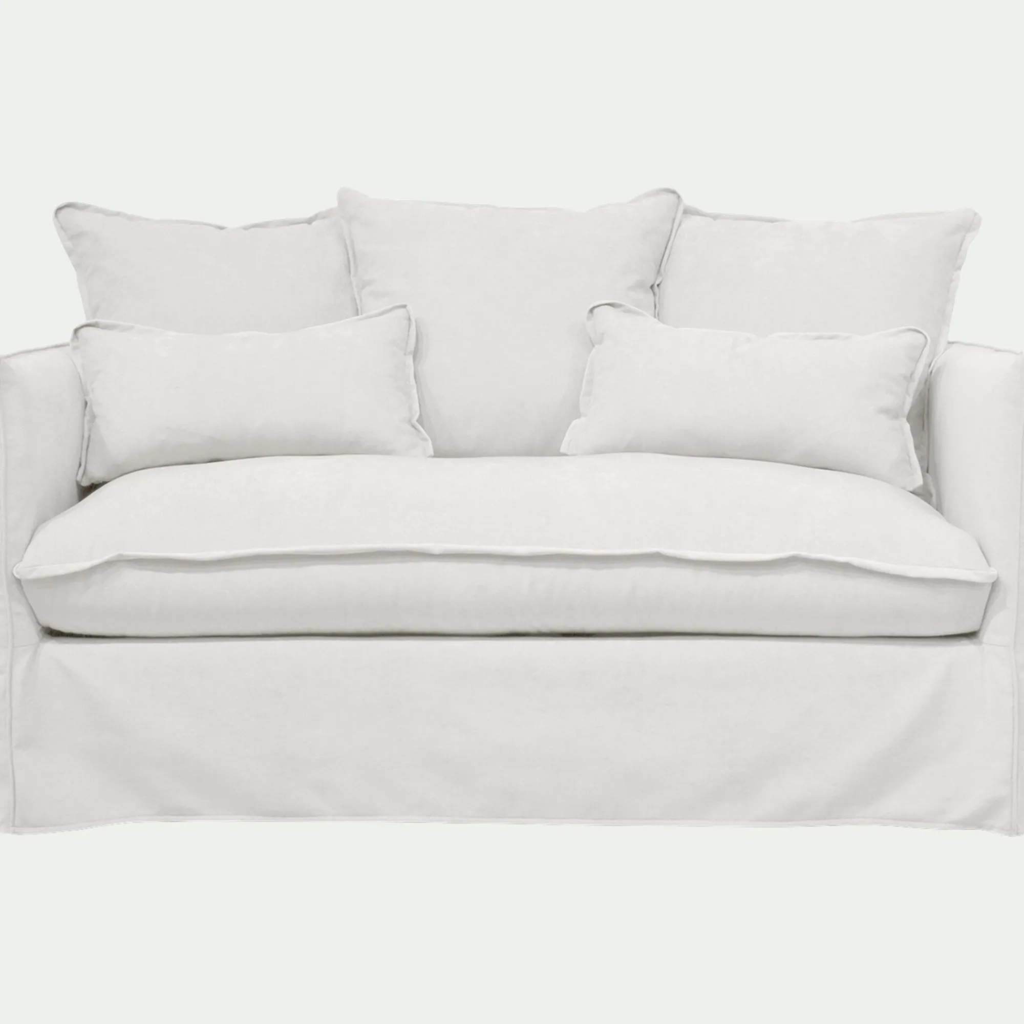 alinea Canapé 2 Places*Canapé 2 places convertible en tissu wind - écru Blanc