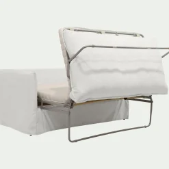 alinea Canapé 2 Places*Canapé 2 places convertible en tissu wind - écru Blanc