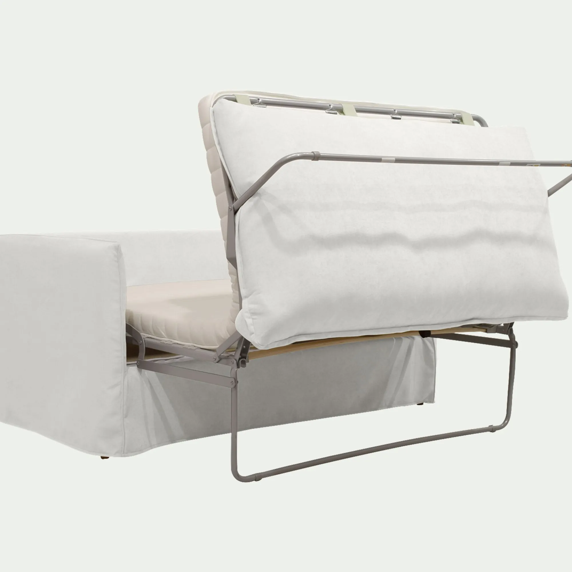 alinea Canapé 2 Places*Canapé 2 places convertible en tissu wind - écru Blanc