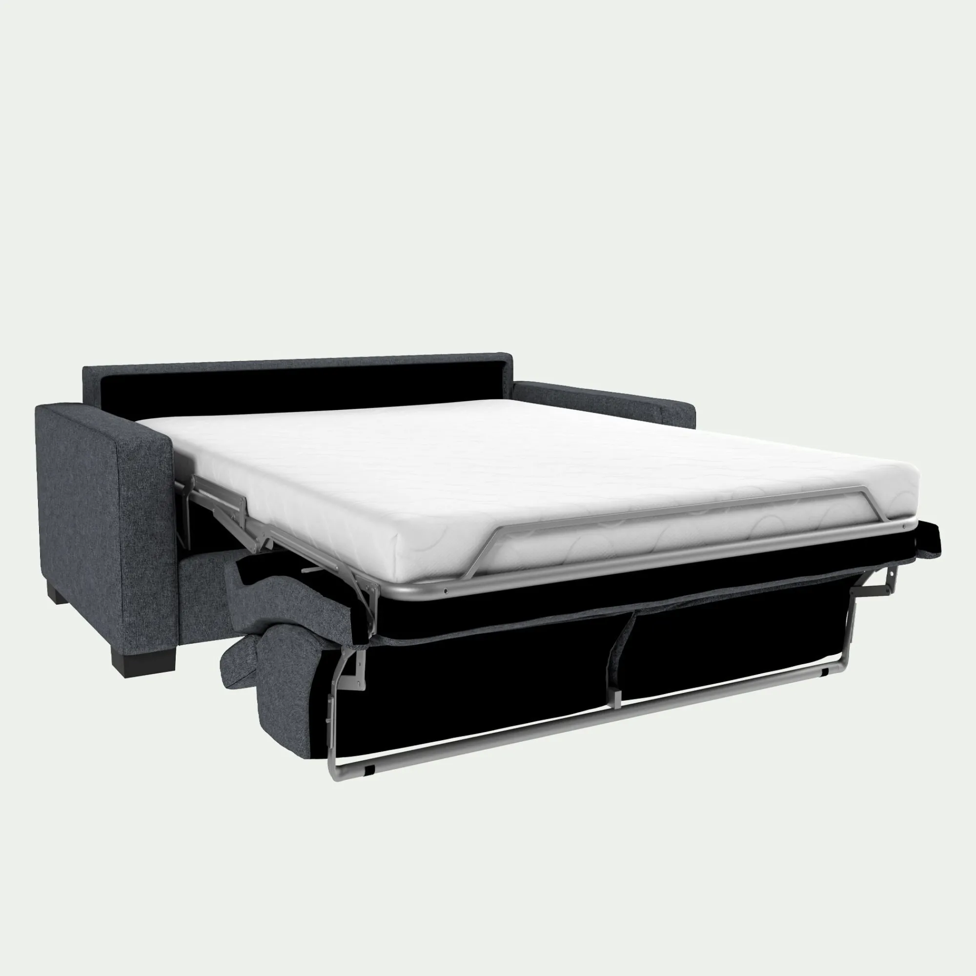alinea Canapé 2 Places*Canapé 2 places convertible en tissu pop avec accoudoirs 15cm - anthracite Gris