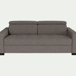 alinea Canapé 3 Places|Canapé Convertible*Canapé 3 places convertible en tissus pop avec accoudoirs 15cm - taupe Gris