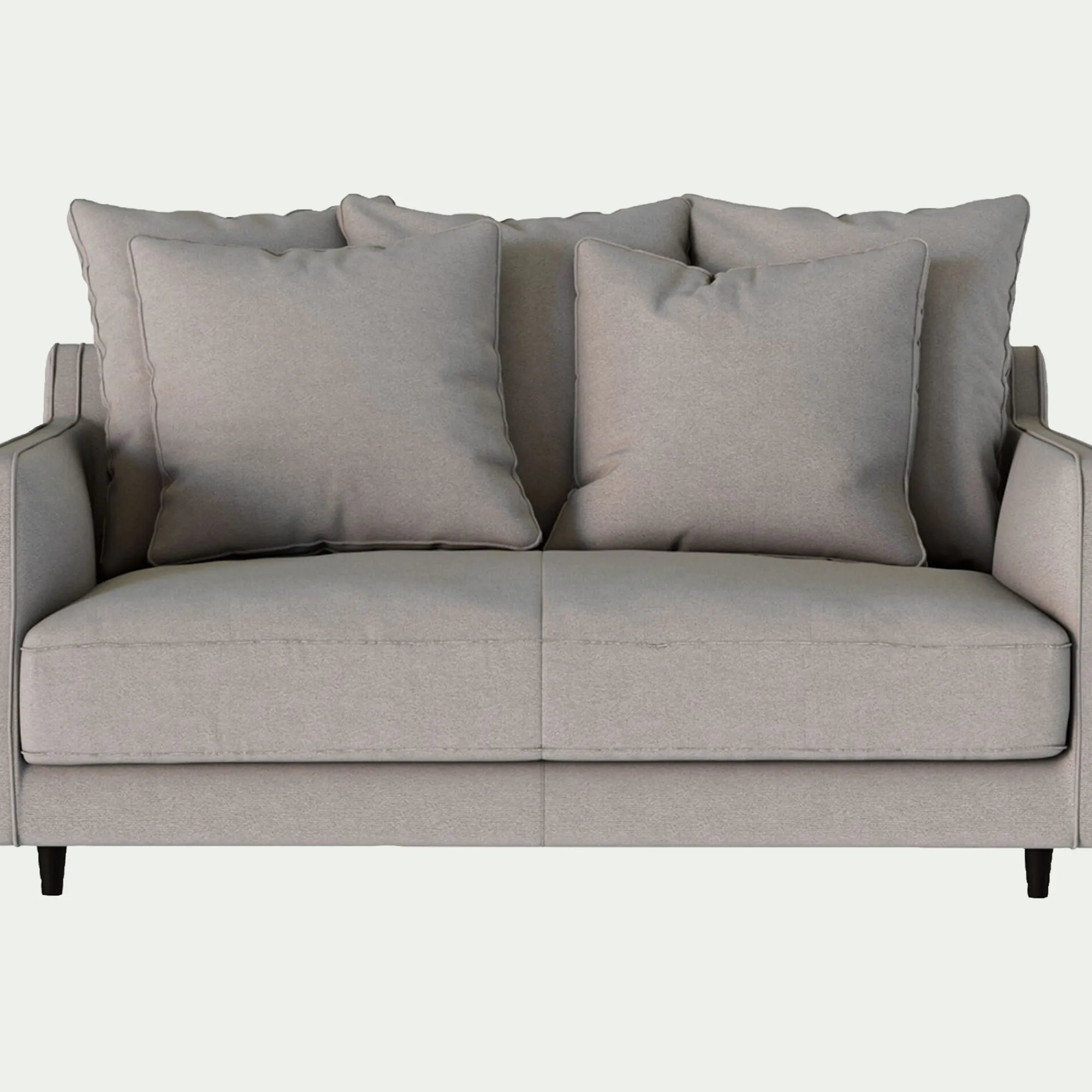alinea Canapé 2 Places*Canapé 2 places droit convertible matelas Bultex en tissu joint - borie Gris