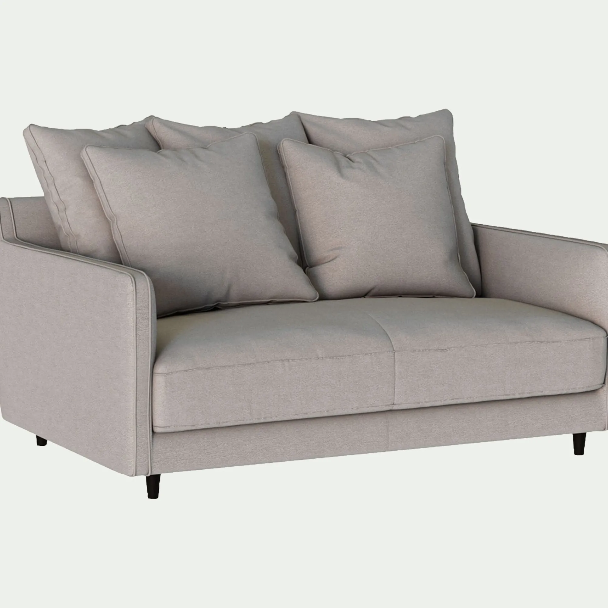 alinea Canapé 2 Places*Canapé 2 places droit convertible matelas Bultex en tissu joint - borie Gris