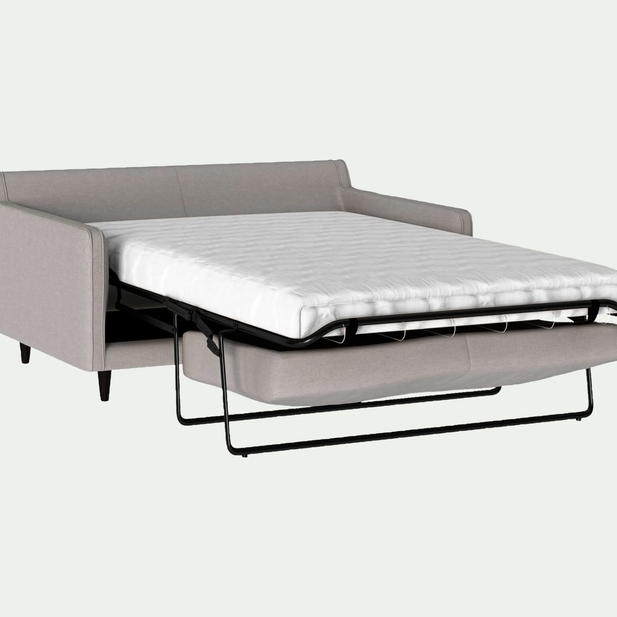 alinea Canapé 2 Places*Canapé 2 places droit convertible matelas Bultex en tissu joint - borie Gris