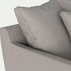 alinea Canapé 2 Places*Canapé 2 places droit convertible matelas Bultex en tissu joint - borie Gris