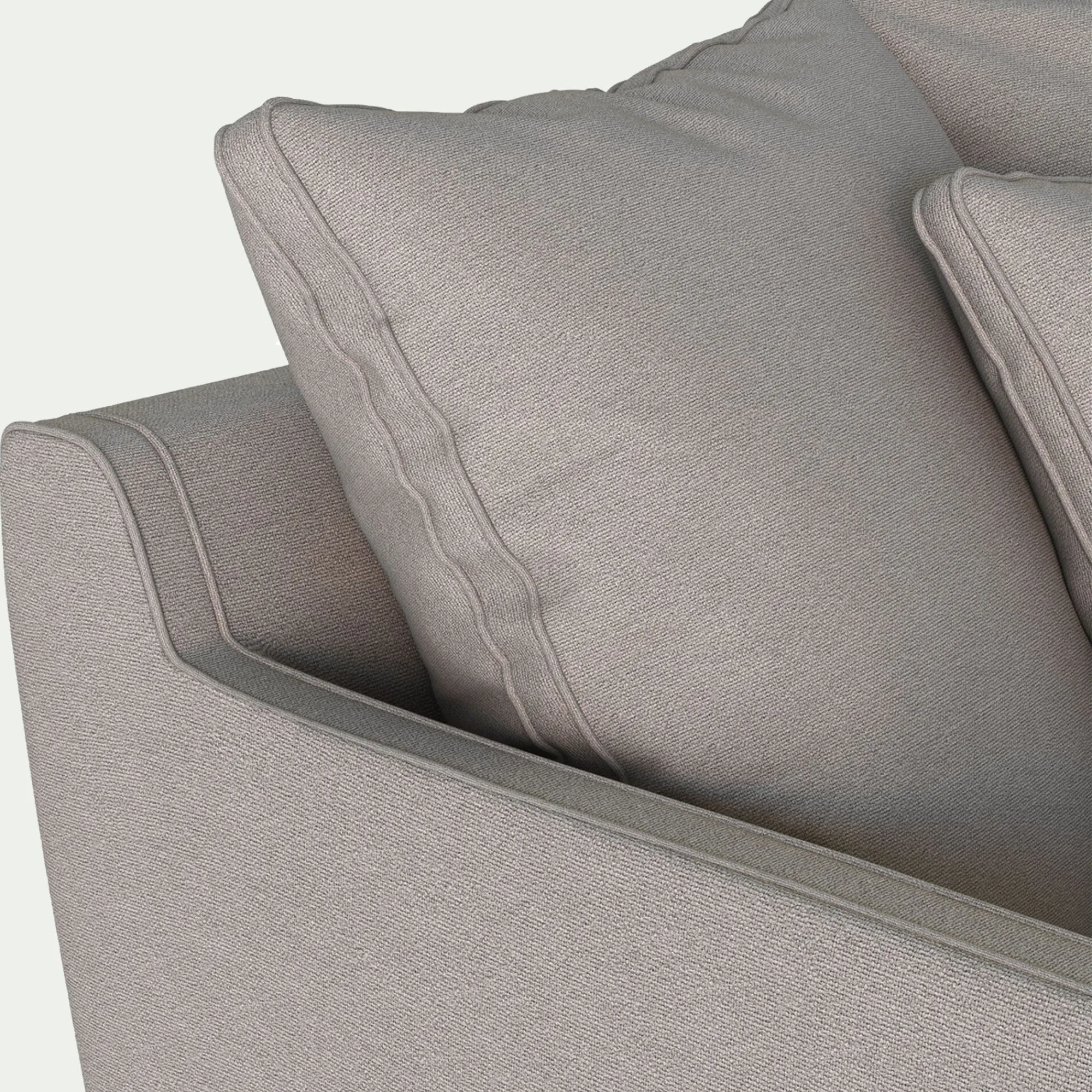 alinea Canapé 2 Places*Canapé 2 places droit convertible matelas Bultex en tissu joint - borie Gris
