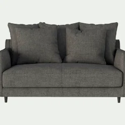 alinea Canapé 2 Places*Canapé 2 places droit convertible matelas Bultex en tissu joint - restanque Gris