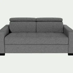 alinea Canapé 2 Places|Canapé Fixe*Canapé 2 places fixe en tissu pop avec accoudoirs 15cm - Gris