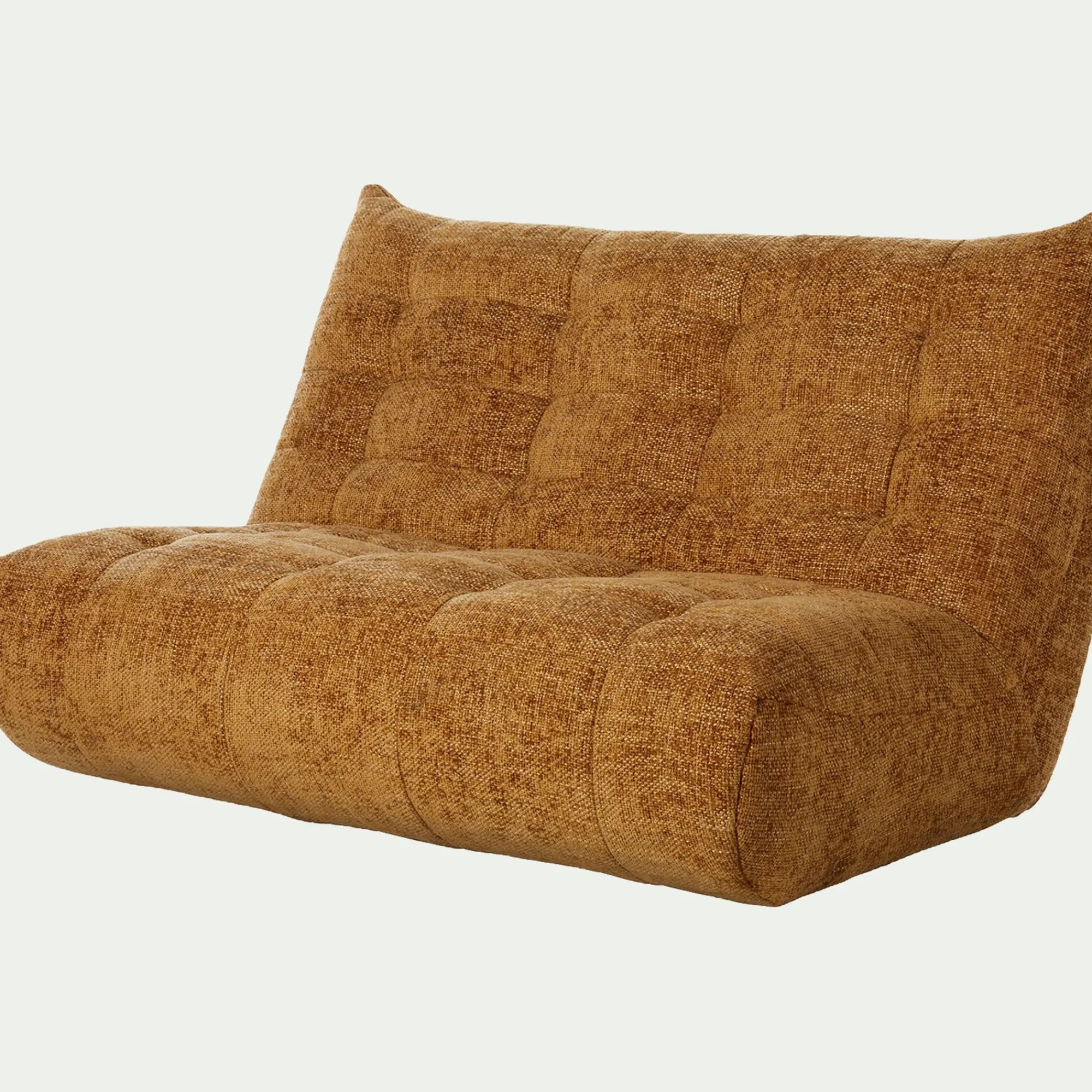 alinea Canapé 3 Places*Canapé 3 places fixe en tissu chenille - argan Jaune