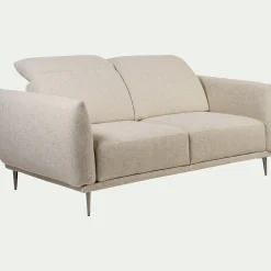 alinea Canapé 2 Places*Canapé 2 places fixe en tissu avec fonction avance-recul - roucas Beige
