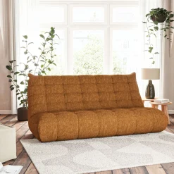 alinea Canapé 4 Places|Canapé Modulable*Canapé 4 places fixe en tissu chenille - argan Jaune