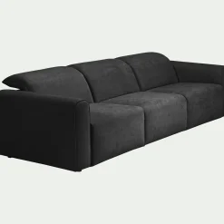 alinea Canapé 5 Places*Canapé 5 places fixe en tissu - anthracite Gris