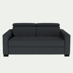 alinea Canapé 2 Places*Canapé 2 places fixe en tissu pop avec accoudoirs 15cm - anthracite Gris