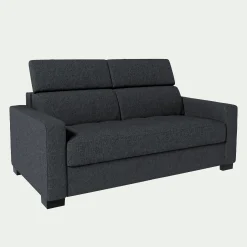 alinea Canapé 2 Places*Canapé 2 places fixe en tissu pop avec accoudoirs 15cm - anthracite Gris
