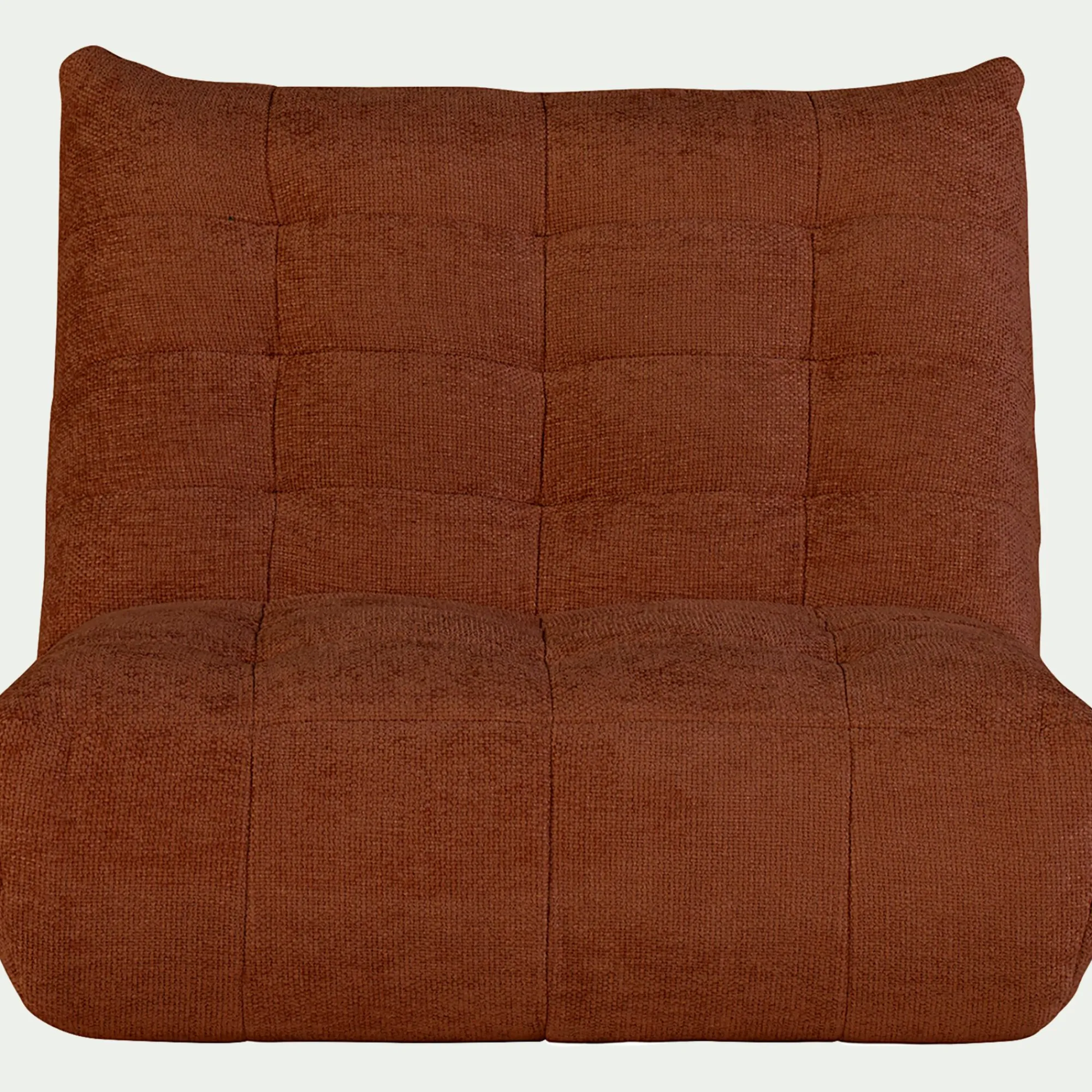 alinea Canapé 2 Places|Canapé Modulable*Canapé 2 places fixe en tissu chenille - brun rustrel Marron