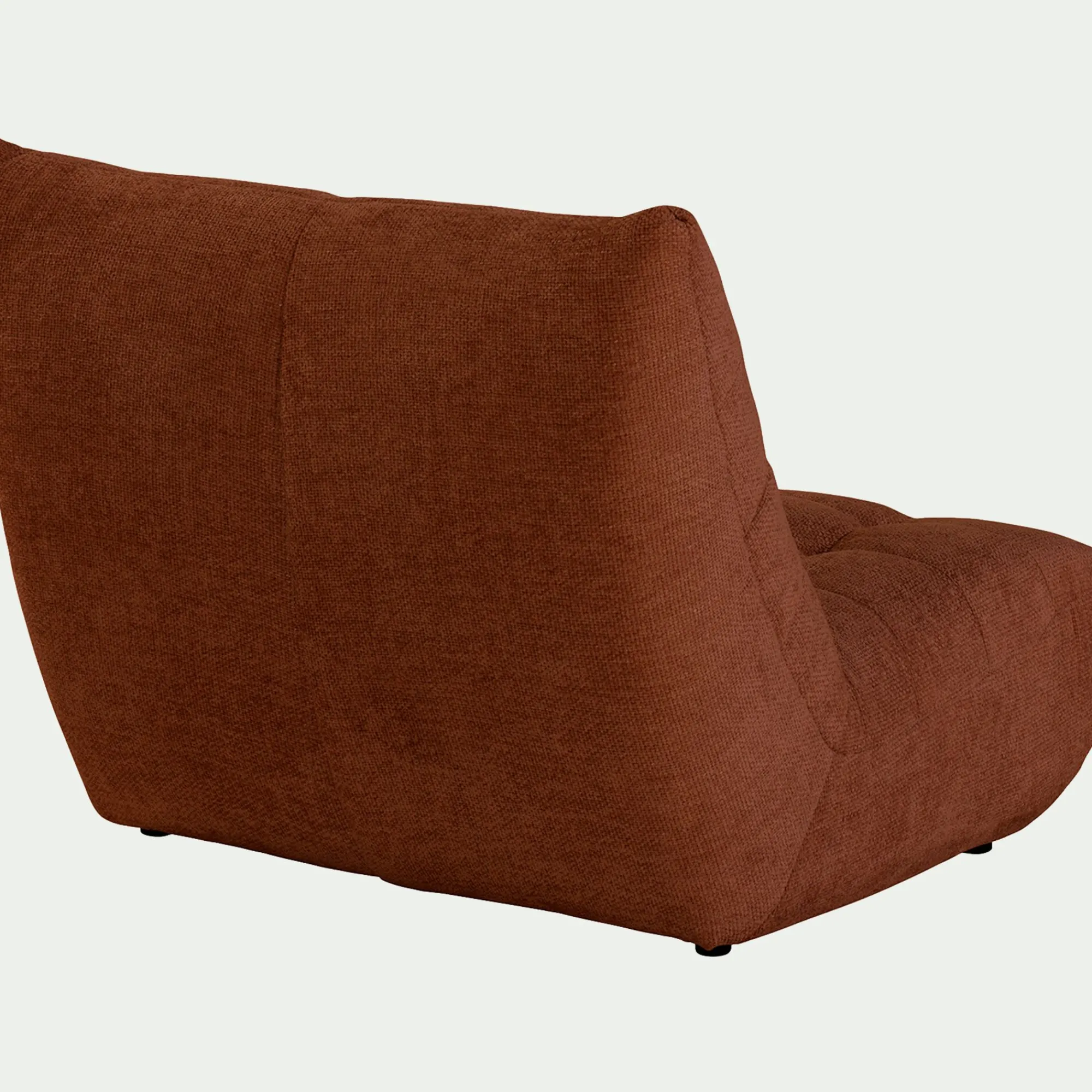 alinea Canapé 2 Places|Canapé Modulable*Canapé 2 places fixe en tissu chenille - brun rustrel Marron