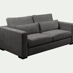 alinea Canapé 3 Places*Canapé 3 places fixe en tissu Bloq - anthracite Gris