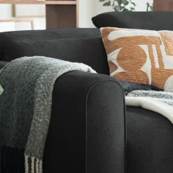 alinea Canapé 5 Places*Canapé 5 places relax droit en tissu - anthracite Gris
