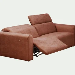 alinea Canapé 3 Places*Canapé 3 places relax gauche en tissu - brun rustrel Marron