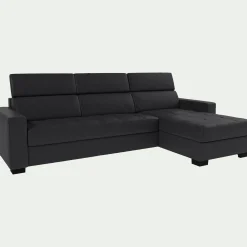 alinea Canapé En Cuir|Canapé Convertible*Canapé d'angle convertible en cuir avec accoudoirs 20cm - brun terre ombre Terre d'ombre