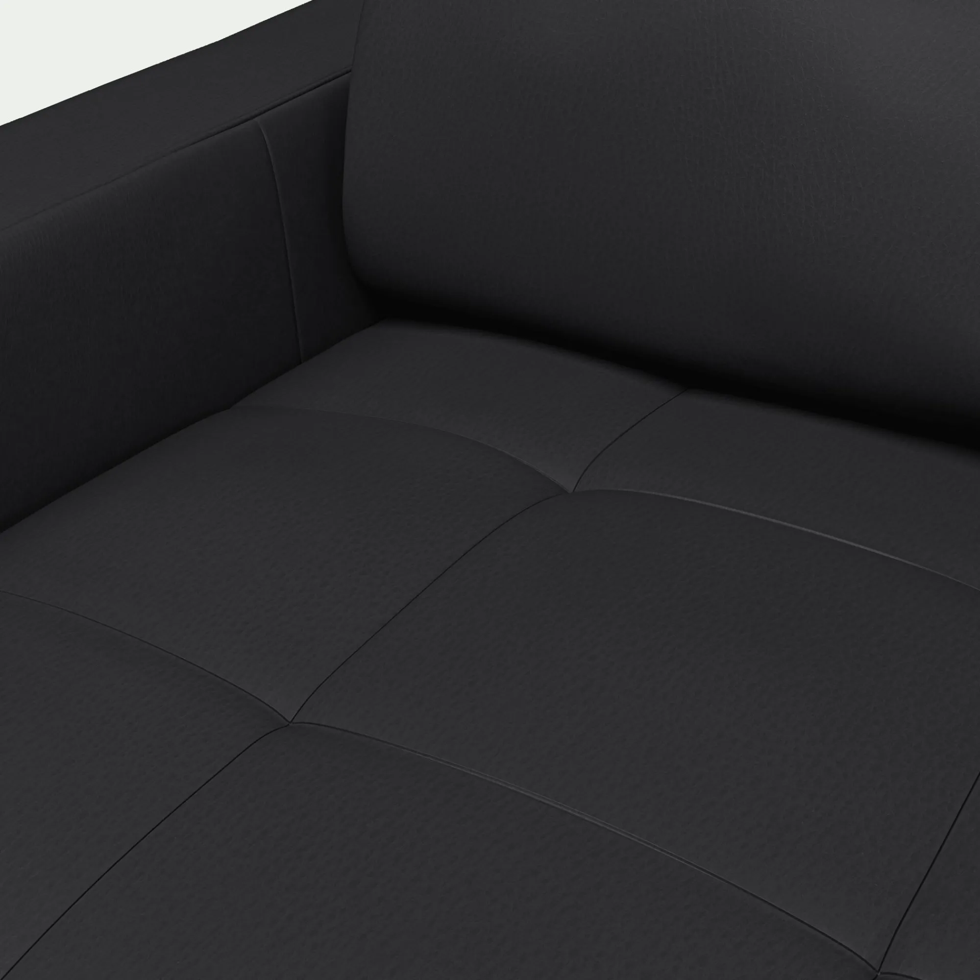 alinea Canapé En Cuir|Canapé Convertible*Canapé d'angle convertible en cuir avec accoudoirs 20cm - brun terre ombre Terre d'ombre