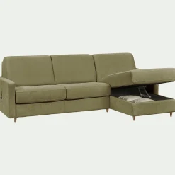 alinea Canapé D'Angle*Canapé d'angle réversible conible en tissu Sogno matelas densité 35kg/m3 - cèdre Vert