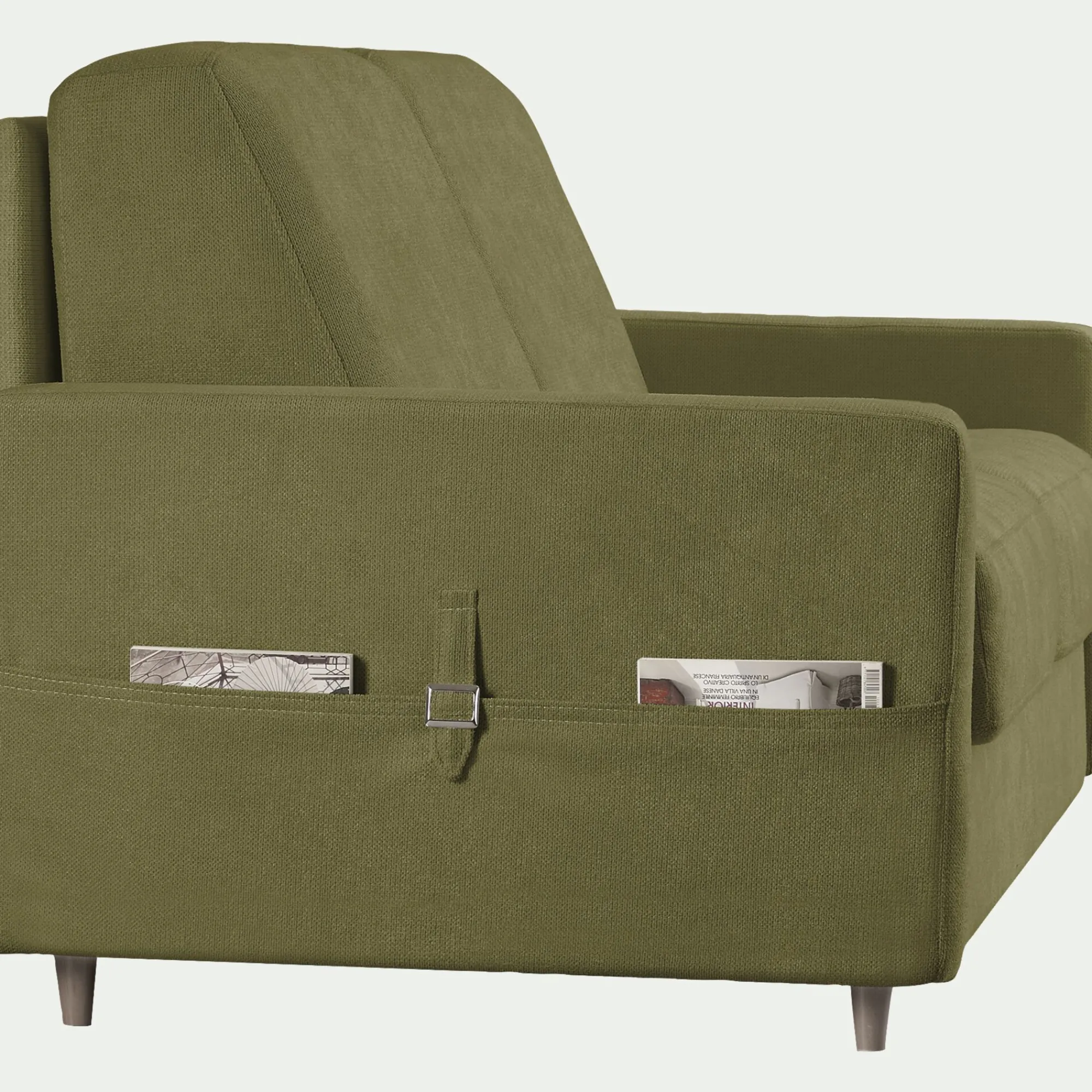 alinea Canapé D'Angle*Canapé d'angle réversible conible en tissu Sogno matelas densité 35kg/m3 - cèdre Vert